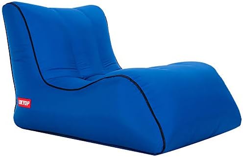 Inflatable Lounger Air Sofa, Hangout Air Lounger with Headrest Waterproof & Anti-Air Leaking Air Couch for Traveling Camping Hiking Park Pool Beach,B,S
