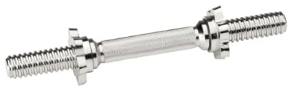 Rucanor Hantelstange 36 cm - Kurzhantelstange Durchmesser 30 mm - aus Chromstahl mit Spannschrauben