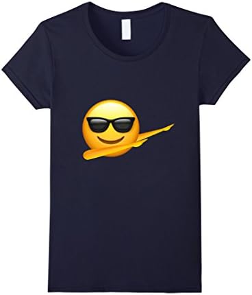 Womens Dabbing Emoji Shirt | Dab Emoji Shirt | Birthday Gift Shirt Medium Navy