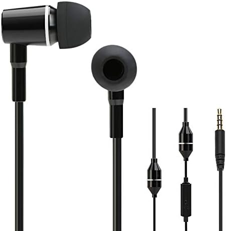 Docooler 3.5mm Earphone Stereo Music Headset Air Tube in-Ear Headphone Radiation Free Noise Reduction Line Control Music & Calls for Phones Desktop PC