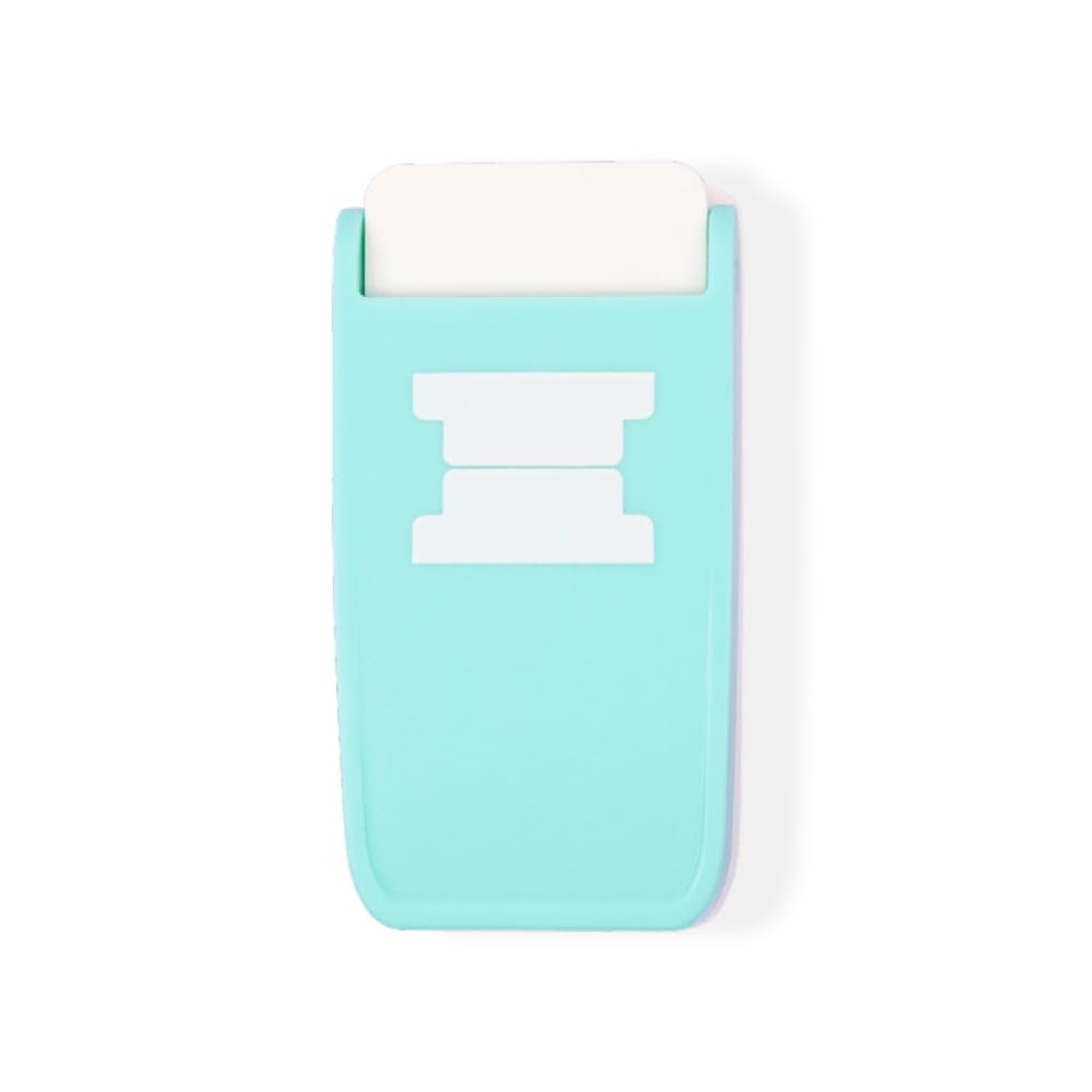 Craftelier - Multimaterial Tab Shaped Punch for Creating Custom Tabs on Craft Projects | Suitable for Many Materials | Tab Size 4 x 1.5 cm (1.57“ x 0.39”) | Turquoise Color