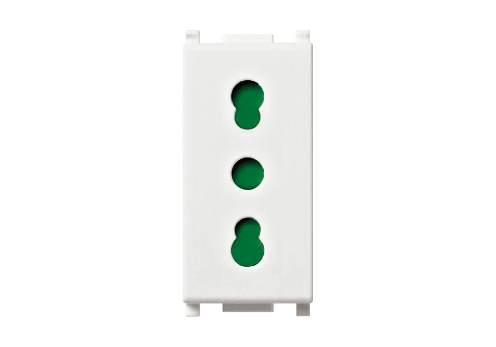 Vimar Plana Series Socket, Sicury White 5 Pieces)