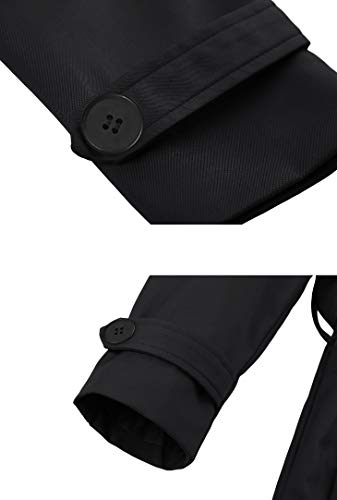 Wantdo Vrouwen Schouder Epaulets Riemtrenchcoat Winddicht Knop Bevestiging Jassen Double-Breasted Slim Fit Jassen - Image 7
