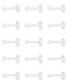 FUNRUN JEWELRY 15PCS 16G Acrylic Lip Rings Labret Nose Studs Piercing Labret Monroe Nose Studs Ear Tragus Helix Earring 3mm Ball 8mm Bar Length