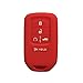 Qty 3 Black Red and Navy Blue Silicone Key Cover Case Holder Chain Bag Key Fob Case Cover fit for 2015 2016 2017 Honda Civic Accord Pilot CR-V