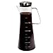 Handi Home Larger 43 Oz. Cold Brew Coffee Maker Brewed Ice Coffee and Tea Pitcher 1.3 Quart 18/8 Stainless Steel Permanent Reusable Infuser Filter, Heat and Cold Resistant Borosilicate Glass Decanter