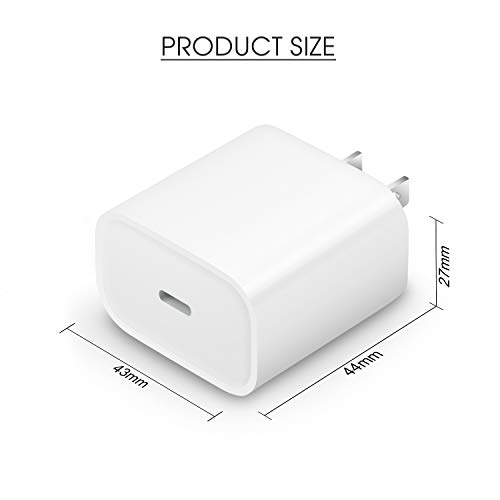 iPhone 13 Charger Block [2-Pack] 20W USB C Fast Wall Charger for iPhone 13/13 Pro/13 Pro max/13 mini/12/12 Mini/12 Pro/12 Pro Max/11/11 Pro Max/Xs Max/XR/X, iPad Pro 2020, Google Pixel 4XL/4/3XL/3