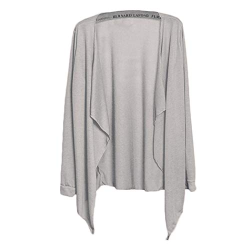 Elever Women Casual Long Sleeve Ultra-Light Sun Protection Air Conditioner Cardigan Cover-Ups Gray