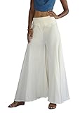 Tropic Bliss Women's Wide Leg Organic Cotton Palazzo Pants, Fair Trade