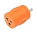 AC WORKS L6-30P 30-Amp 250-Volt Locking Plug to NEMA 6-20R 15/20-Amp 250-Volt Female Connector Adapter (Compact)