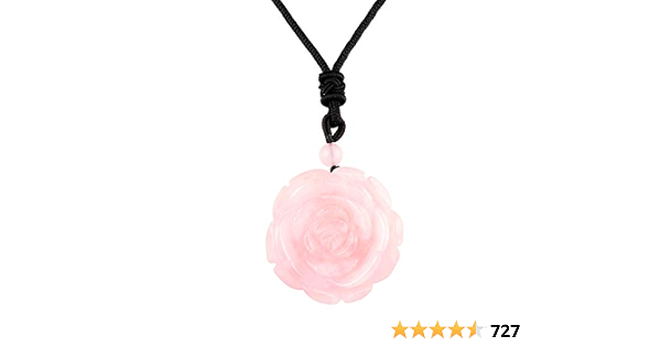 Rockcloud Hand Carved Rose Quartz Rose 