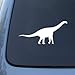 BRONTOSAURUS - DINOSAUR - Vinyl Car Decal Sticker #1689 | Vinyl Color: White