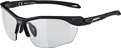 ALPINA Unisex - Adult, TWIST FIVE HR VL+ sports glasses, black matt, One Size