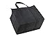 NZ home XL Reusable Grocery Shopping Bags, Heavy Duty Shopping Tote, Stands Upright, Foldable, Washable (Black 5 Pack)