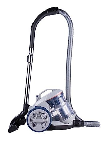 Aspirador sin Bolsa DD2501, 850 W, Filtro HEPA 12, Alcance 7.5 m, Cepillo Combinado y Empotrado, Cepillo para Parquet, 5.5 kg, Caja de Recogida de Polvo 1.5 L, Gris/Azul