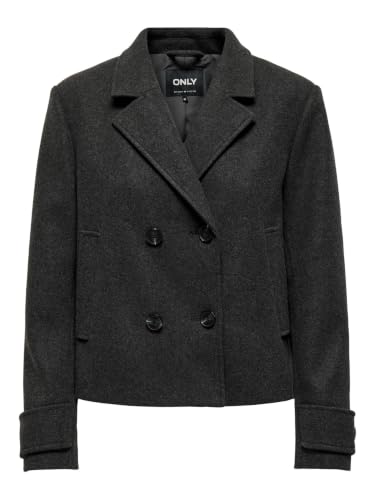 ONLFREJA Life Short DB Jacket OTW Noos, Chaqueta Mujer, Dark Grey Melange, M