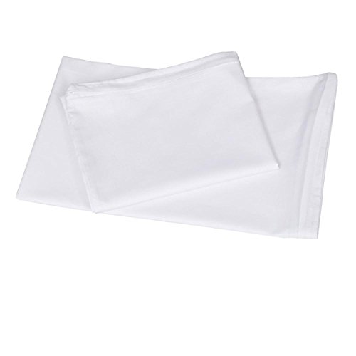 Ibestuff 100% Pure Cotton Zippered Pillowcases Easy Care Protect from dust mite, Bed Bugs and allergens 2-Pack White (Queen Size 20*30 inches )