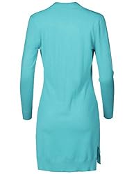 Solid Soft Stretch Long-line Long Sleeve Open Front