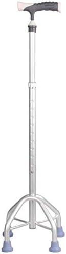 YSNBM Healthcare Tetrapod Walking Stick Height Adjustable Foldable Crutch Applies to Most Occasions and Crowds Non-Slip Walking Stick with Hospital Adult Handica (Color : White)