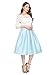 Maggie Tang Women's A-Line Pleated High Waisted Street Skirt Skater Skirt