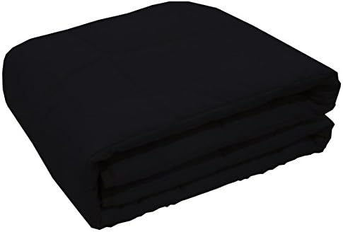 Weighted Blanket for Adults And Kids,Fall Asleep Faster and Stay Asleep Longer, Great for Anxiety, ADHD, Autism,Insomnia, OCD,and SPD(48''x72'', 20lbs,Black)