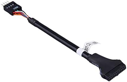 Mainboard USB 3.0 20 Pin Female to USB 2.0 9 pin Male Exten, Portable USB 3.0 20 Pin Female to USB 2.0 9 Pin Motherboard Male Extension Cable Stable Data Transfer Plug And Play