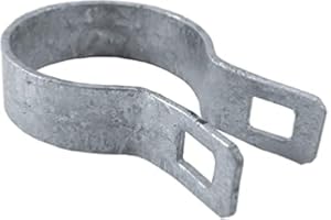 GENERIC Ozark Fence & Supply Galvanized Steel Brace Band (5, 2-7/8"): 5-Pack Galvanized Brace Bands for 2-7/8" Chain Link Fence Post - Rust-Resistant, Durable, Easy Install. Includes Required Bolt.