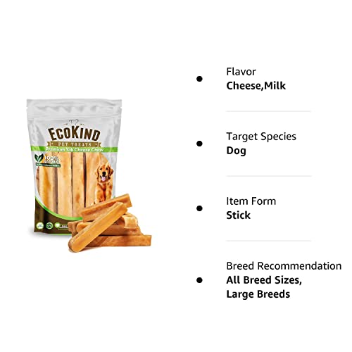EcoKind Pet Treats Gold Yak Dog Chews Grade A Quality, Healthy & Safe for Dogs, Odorless