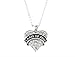 Class of 2016 Graduation Crystal Heart Silver Chain Necklace Jewelry Senior Gift