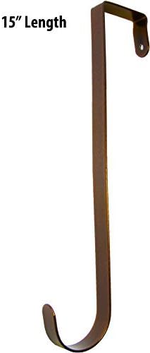 SmartHook Heavy Duty Powder Coated Wreath Hanger - Available in Six Colors (1, Antique Bronze (Long))