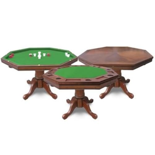 Octagonal Pool Table Hathaway Kingston 3 in 1 Octagon Poker Table, Dining & Bumper Pool ...