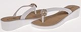 VeeVee Ladies Wedge Flip Flop Sandals With Charm - Women's Summer Walking Shoes (See More Colors / Sizes)