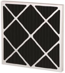 Filtration Group 21089 Series 550 Odor Removal Pleated Air Filter, Polyester / Nonwoven Impregnated with Activated Carbon, Black, 10" Height x 20" Width x 1" Depth (Case of 12)