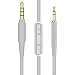 Geekria QuickFit Audio Cable Replacement for Bose QuietComfort QC35, Series II, QC25, SoundTrue Around-Ear II Headphone Replacement Cable/Audio Cord with MIC and Volume Control (Gray) primary