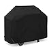 SunPatio Grill Cover 50 Inch, Outdoor Heavy Duty Waterproof Barbecue Gas Grill Cover, UV & Fade Resistant, All Weather Protection Compatible for Weber CharBroil Kenmore Nexgrill Grills and More, Black