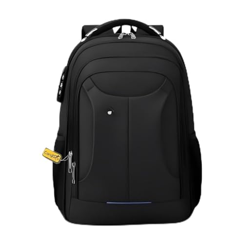 VMKLY - Mochila Bolsa Masculina Feminina Notebook Anti Furto Reforçada Semi Impermeável Escolar Faculdade Trabalho Viagem Resistente Executiva Cabo De Aço Saída Usb SAÍDA Fone DE OUVIDO - 2102 preto