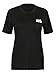 Doris Pocket Cat Women's T-Shirts with Hidden Surprise Middle Finger, Black, Large
