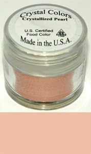 Crystallized Pearl Color, One 1/2 Oz Jar of Powder - Blush Gold