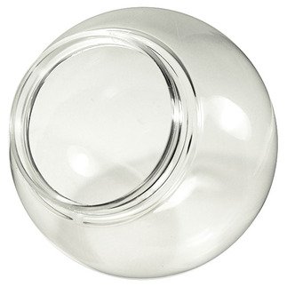 10" Clear Acrylic Replacement Globe with 3.91" Solid Flange