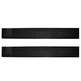 BonBon Pair of Professional 23.5" x 3.25" Rubber Bar Service Mat (2-Pack!)