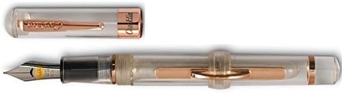 Conklin Mark Twain Crescent Demonstrator Rose Gold Trim Fountain Pen (Medium) by CONKLIN PENS