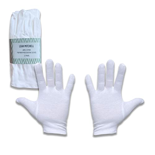 Leah Mitchell (12 pairs) Moisturizing Therapeutic Gloves for Dry