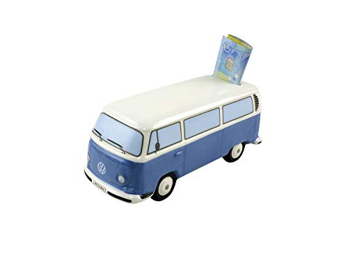 VW Collection by BRISA VW T2 Bus Money Bank Ceramic (1:22) - Blue