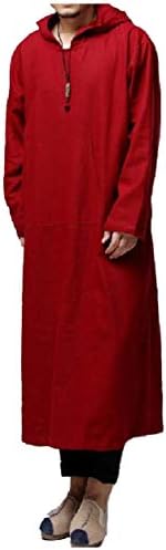 SportsX Men Long-Sleeve Abaya Islamic Baggy with Hood Arab Muslim Thobe