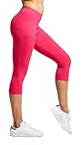 Premium Ultra Soft Leggings - Tall and Curvy - Butter-soft Brushed - Solid Colors and Prints by Conceited (Plus (12 - 24), Capri Fuchsia)