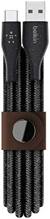 Belkin DuraTek Plus 6' USB-C to USB-A Cable with Strap (Black)