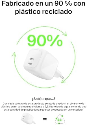 BoostCharge Pro Cargador USB C de 2 Puertos 67W, Carga Rápida