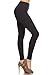 2ND DATE Women's Basic Cotton Stretch Leggings with Comfort Waistband-Black-Medium