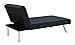 DHP Emily Chaise Lounger With Chrome Legs, Navy Linen