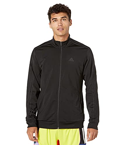 adidas Men's Warm-up Tricot Regular 3-stripes Track Jacket Black/Black XX-Large